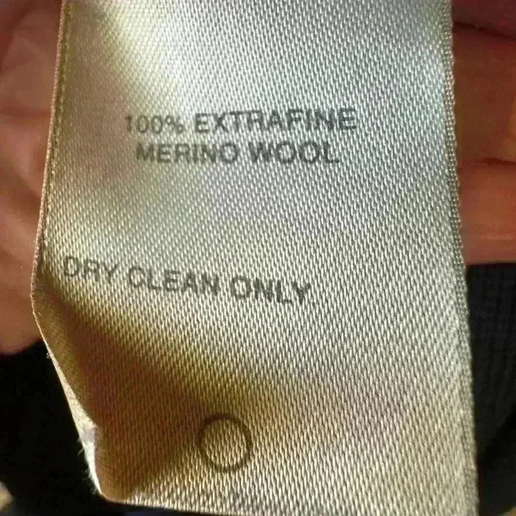 Classics Entier Women's Sz M Black Button-Front Midi Shirtdress Merino Wool Goth - Picture 6 of 12